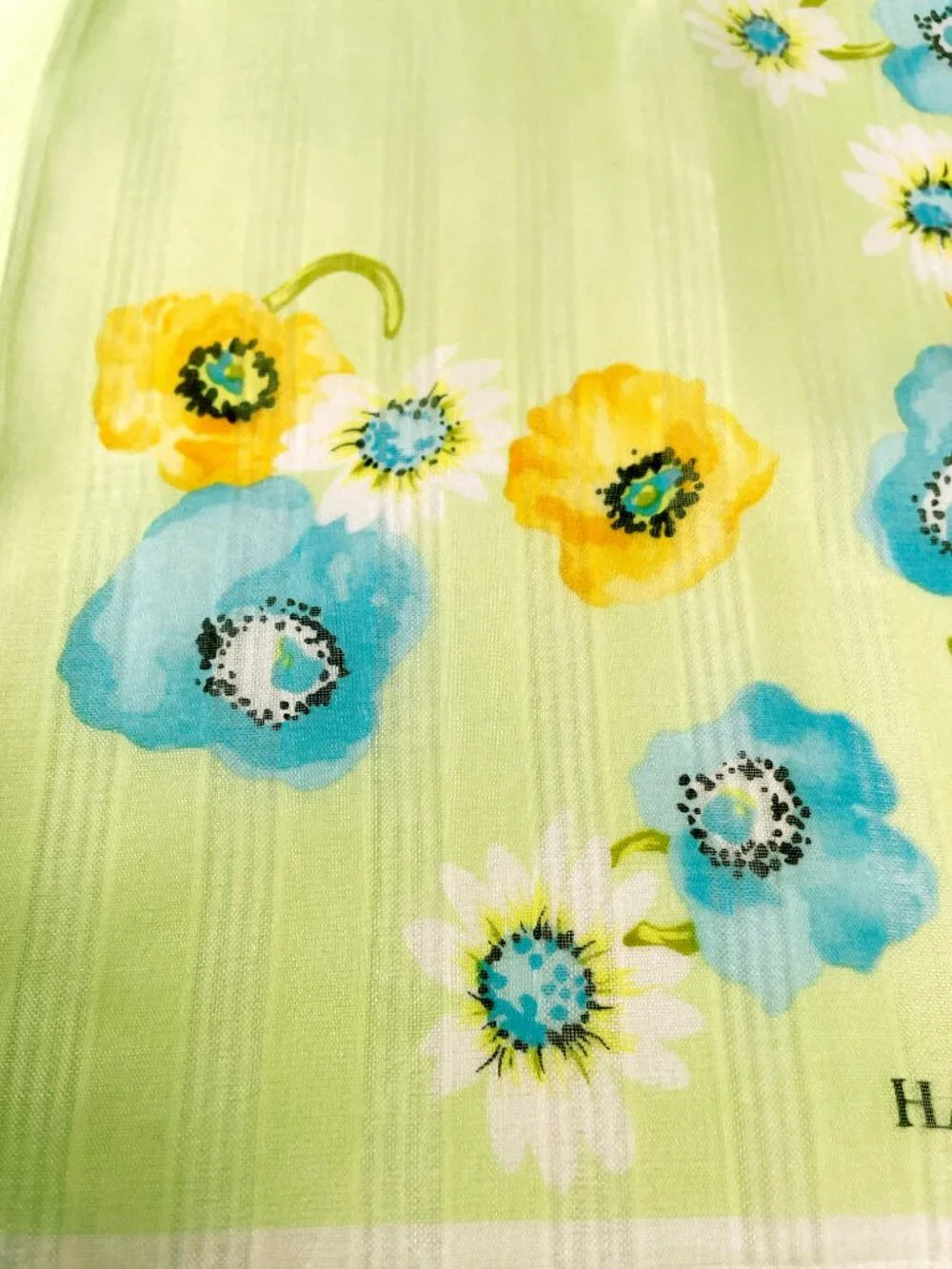 NWT Hanae Mori Floral Cotton Scarf